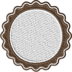 Embroidered Circle Patch Frame