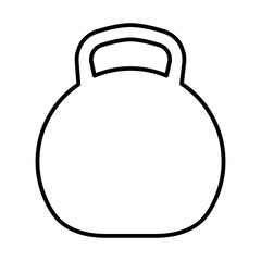 kettlebell line icon line with editable stroke