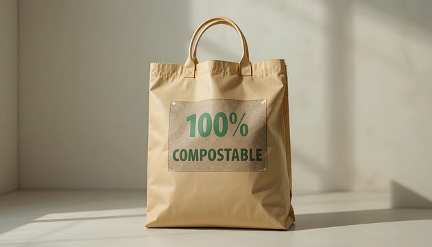 Eco-Friendly 100% Compostable Brown Bag &ndash; Sustainable Biodegradable Packaging