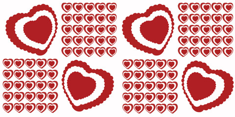 vector illustration of an abstract background with hearts