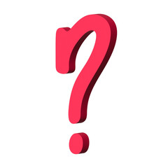 3d question mark clipart Single element for design