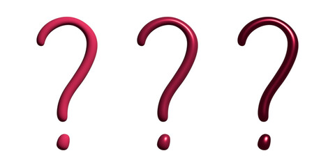Fototapeta premium 3d question mark clipart Single element for design