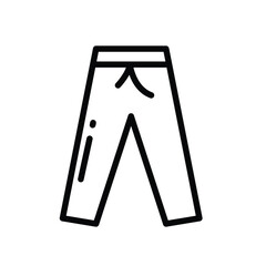 Black outline of pants on white