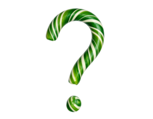 Candy Cane Question Mark Symbol, Transparent PNG