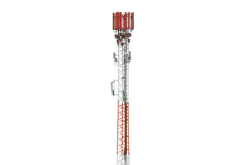 Cellular relay tower with digital network transmitters
