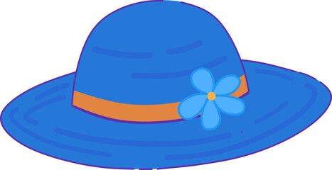 blue hat isolated on white background