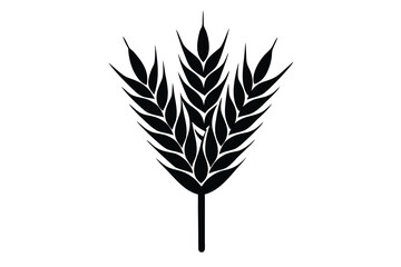 wheat silhouette icon. Vector clipart black illustration design