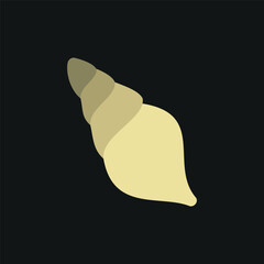 Seashell conch icon in vibrant color for beach, marine, and summer projects.