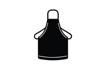 apron silhouette icon. Vector clipart black illustration design