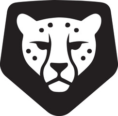 The logo prominently features a sleek black and white design of a modern cheetah, perfect for effective branding