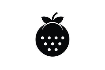 blueberry silhouette icon. Vector clipart black illustration design
