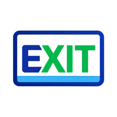 green exit sign