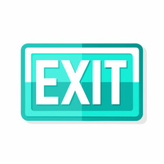 green exit sign