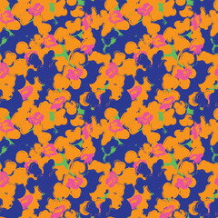 Naklejka premium Colourful Abstract Floral Seamless Pattern Design