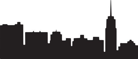 Obraz premium City Skyline Silhouette Architecture Urban Landmark Building Skyscraper Icon