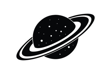 galaxy silhouette icon. Vector clipart black illustration design
