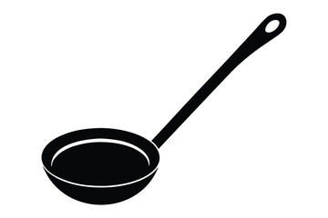 ladle silhouette icon. Vector clipart black illustration design