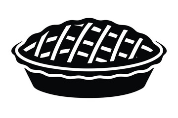 pie silhouette icon. Vector clipart black illustration design