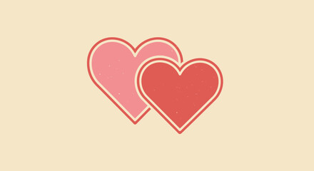 Two Hearts Intertwined A Symbol of Love and Connection.