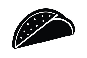 quesadilla silhouette icon. Vector clipart black illustration design