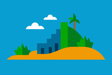 Fototapeta premium vector illustration of a city