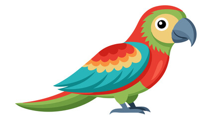 Obraz premium parrot on a white background