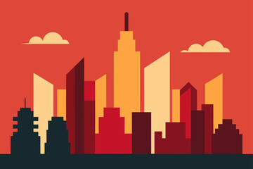 Obraz premium seattle skyline illustration