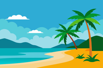 Obraz premium palm tree on the beach