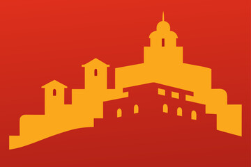 vector illustration of a castle