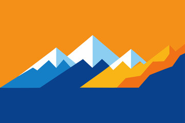 vector illustration of a mountain landscape