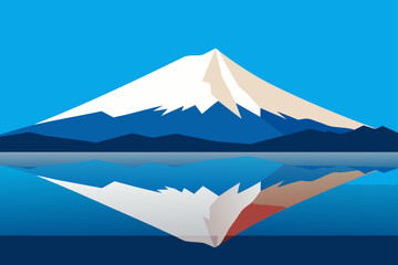 mountain fuji in winter