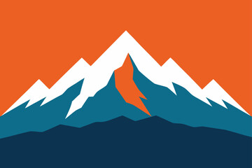 vector illustration of mountain landscape