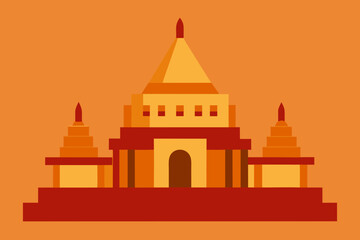 silhouette of the church