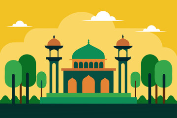 taj mahal vector illustration