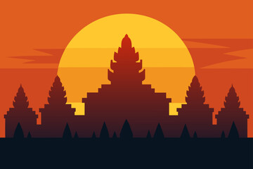 silhouette of a tree in autumn