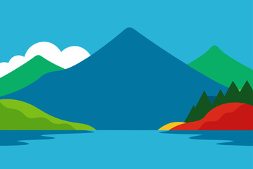 landscape with mountains