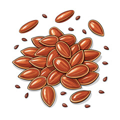 Create Bold Stroke Flax Seeds Whi Premium Digital Asset Ideal for Marketing