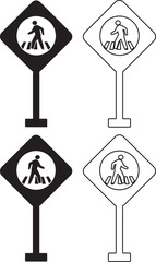 Abstract geometric shapes with vibrant color accents silhouette