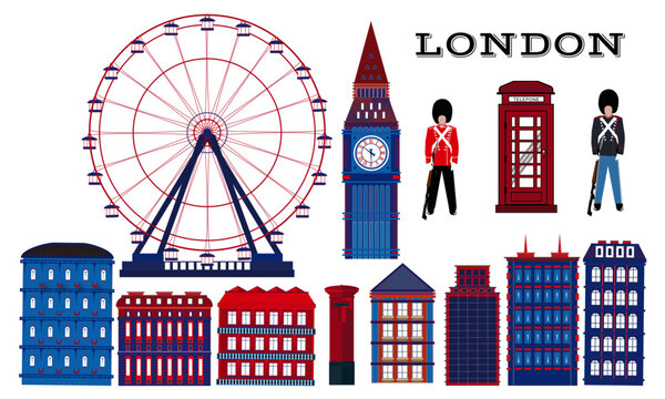 london city symbol flat  design