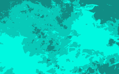 Abstract turquoise and teal grunge background with camouflage paint textures. Rough brush, patterns, dynamic artistic surface. Vibrancy, creativity, and a bold aesthetic splattered paint details.