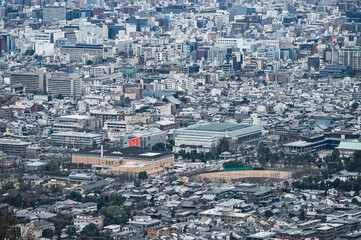 大文字山から見る日本の都、京都の景観