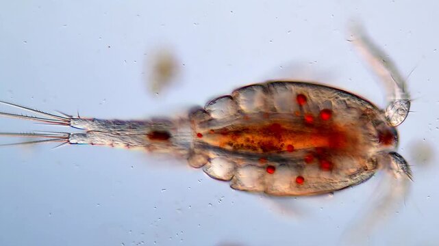 Copepods larvae under DIC microscope 