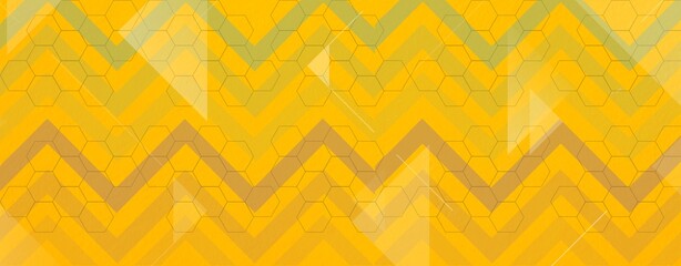 A captivating minimalist abstract geometric design showcases a rhythmic interplay of vibrant yellow chevron patterns. It's a visual dance of lines and colors. 
