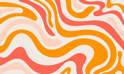 Abstract orange and pink fluid wave background colorful design