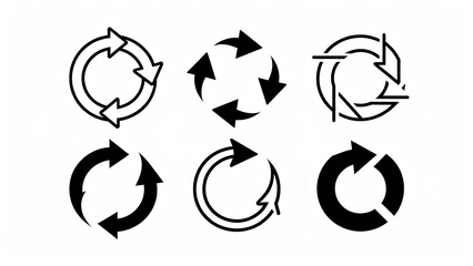 Circular arrow symbols