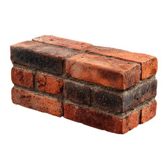 A section of a reddish-brown brick wall