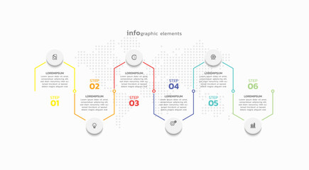 Vector infographic business template colorful design