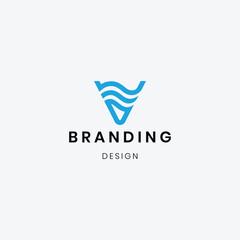 Modern flat gradient “v” logo.