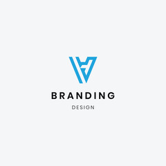 Modern flat gradient “v” logo.