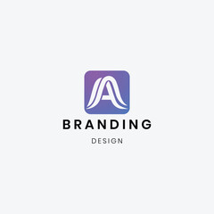 Modern flat gradient &ldquo;A&rdquo; logo.